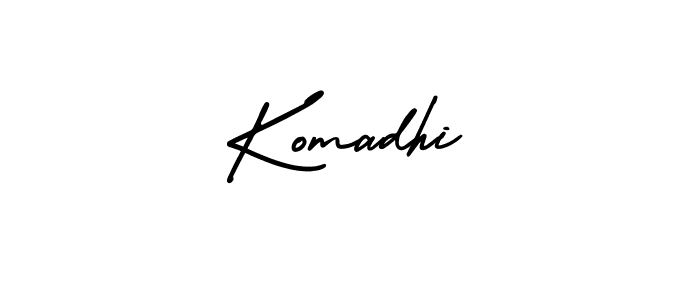 Design your own signature with our free online signature maker. With this signature software, you can create a handwritten (AmerikaSignatureDemo-Regular) signature for name Komadhi. Komadhi signature style 3 images and pictures png