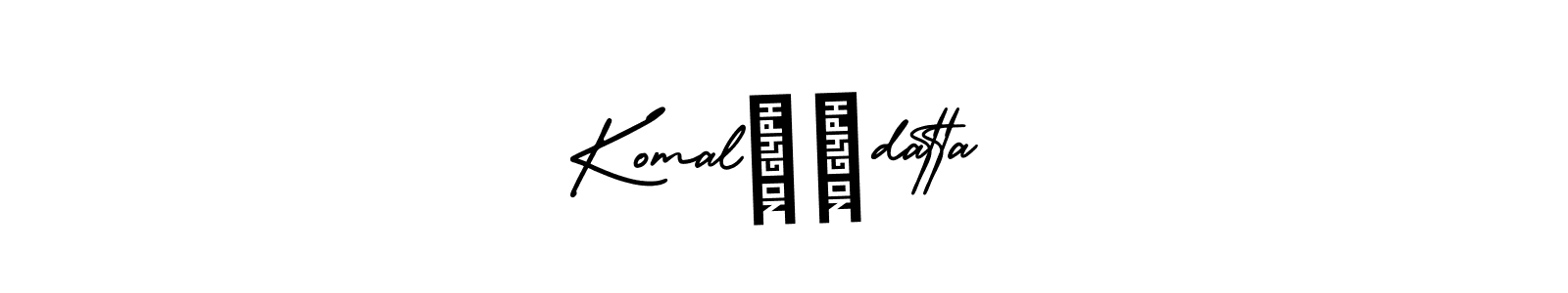 The best way (AmerikaSignatureDemo-Regular) to make a short signature is to pick only two or three words in your name. The name Komal♥️datta include a total of six letters. For converting this name. Komal♥️datta signature style 3 images and pictures png