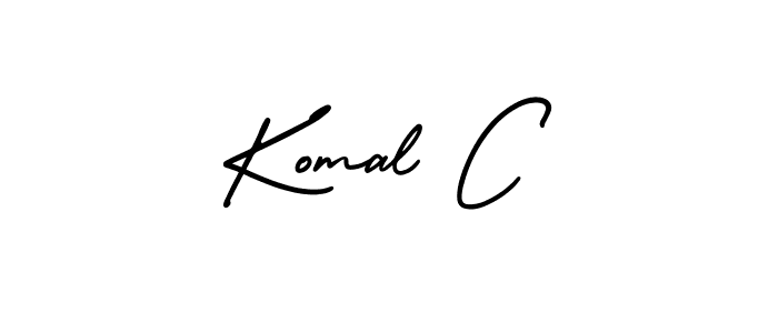 How to Draw Komal C signature style? AmerikaSignatureDemo-Regular is a latest design signature styles for name Komal C. Komal C signature style 3 images and pictures png