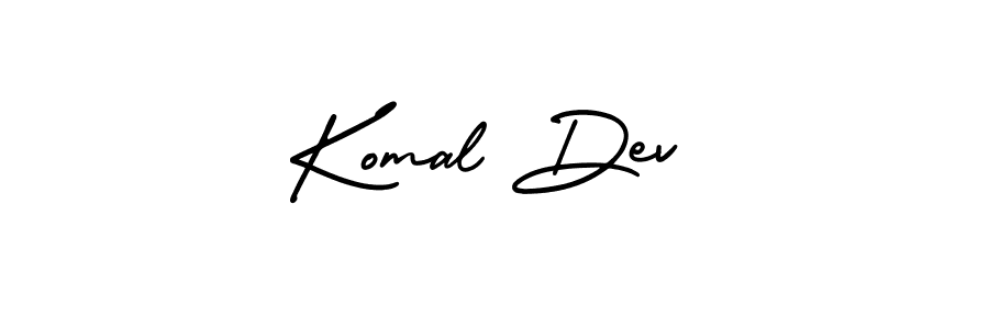 It looks lik you need a new signature style for name Komal Dev. Design unique handwritten (AmerikaSignatureDemo-Regular) signature with our free signature maker in just a few clicks. Komal Dev signature style 3 images and pictures png