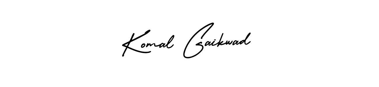 The best way (AmerikaSignatureDemo-Regular) to make a short signature is to pick only two or three words in your name. The name Komal Gaikwad include a total of six letters. For converting this name. Komal Gaikwad signature style 3 images and pictures png
