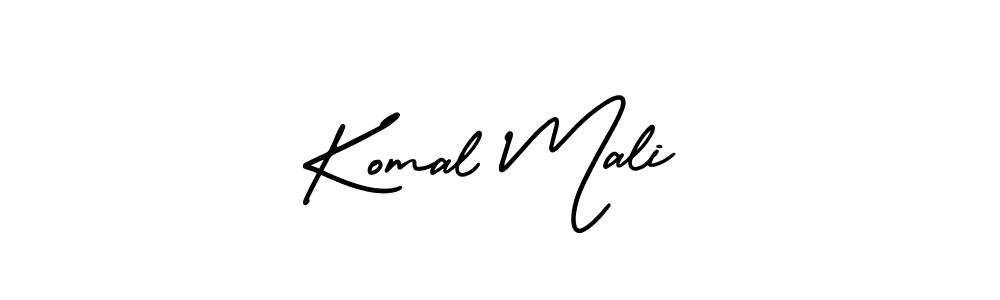 The best way (AmerikaSignatureDemo-Regular) to make a short signature is to pick only two or three words in your name. The name Komal Mali include a total of six letters. For converting this name. Komal Mali signature style 3 images and pictures png