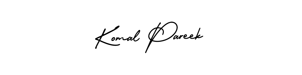 Use a signature maker to create a handwritten signature online. With this signature software, you can design (AmerikaSignatureDemo-Regular) your own signature for name Komal Pareek. Komal Pareek signature style 3 images and pictures png