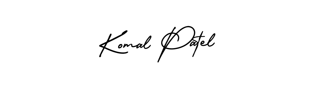 Use a signature maker to create a handwritten signature online. With this signature software, you can design (AmerikaSignatureDemo-Regular) your own signature for name Komal Patel. Komal Patel signature style 3 images and pictures png