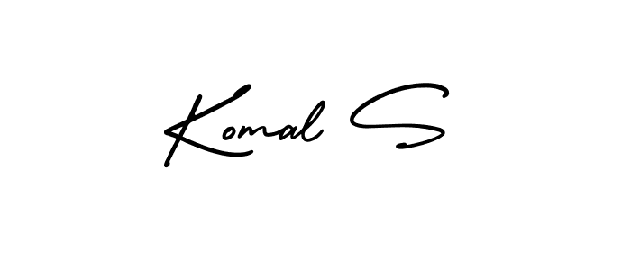 The best way (AmerikaSignatureDemo-Regular) to make a short signature is to pick only two or three words in your name. The name Komal S include a total of six letters. For converting this name. Komal S signature style 3 images and pictures png