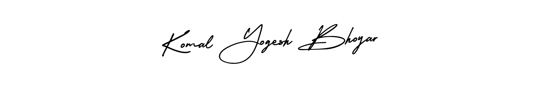 AmerikaSignatureDemo-Regular is a professional signature style that is perfect for those who want to add a touch of class to their signature. It is also a great choice for those who want to make their signature more unique. Get Komal Yogesh Bhoyar name to fancy signature for free. Komal Yogesh Bhoyar signature style 3 images and pictures png