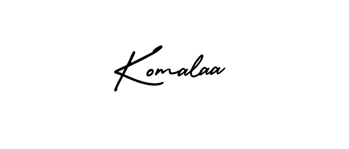AmerikaSignatureDemo-Regular is a professional signature style that is perfect for those who want to add a touch of class to their signature. It is also a great choice for those who want to make their signature more unique. Get Komalaa name to fancy signature for free. Komalaa signature style 3 images and pictures png