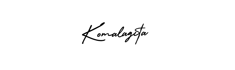 Create a beautiful signature design for name Komalagita. With this signature (AmerikaSignatureDemo-Regular) fonts, you can make a handwritten signature for free. Komalagita signature style 3 images and pictures png