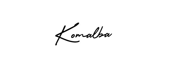 if you are searching for the best signature style for your name Komalba. so please give up your signature search. here we have designed multiple signature styles  using AmerikaSignatureDemo-Regular. Komalba signature style 3 images and pictures png