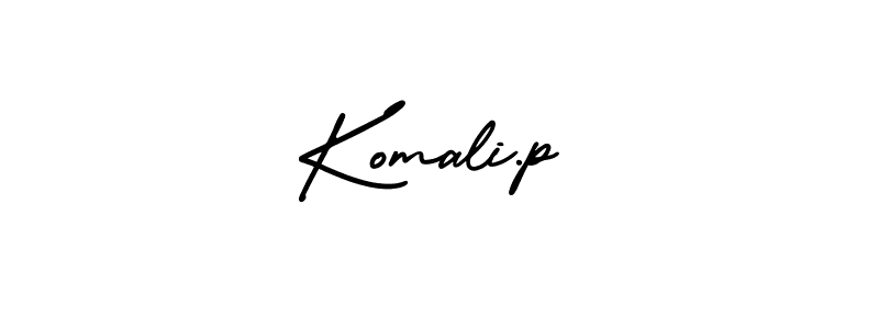 Make a beautiful signature design for name Komali.p. With this signature (AmerikaSignatureDemo-Regular) style, you can create a handwritten signature for free. Komali.p signature style 3 images and pictures png