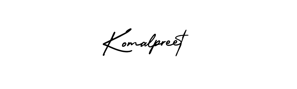 Create a beautiful signature design for name Komalpreet. With this signature (AmerikaSignatureDemo-Regular) fonts, you can make a handwritten signature for free. Komalpreet signature style 3 images and pictures png