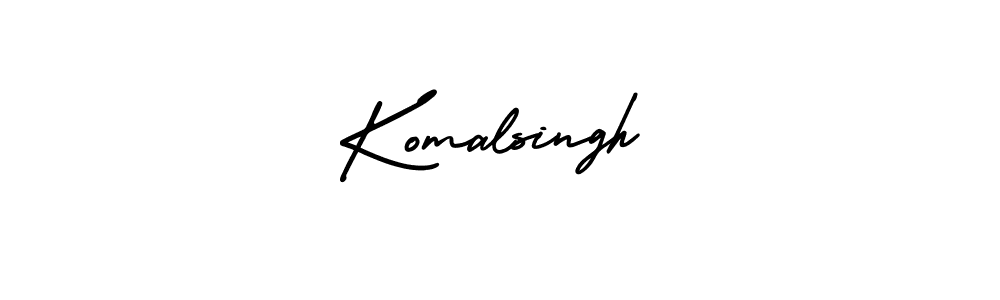 How to make Komalsingh name signature. Use AmerikaSignatureDemo-Regular style for creating short signs online. This is the latest handwritten sign. Komalsingh signature style 3 images and pictures png