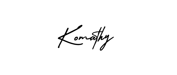 Use a signature maker to create a handwritten signature online. With this signature software, you can design (AmerikaSignatureDemo-Regular) your own signature for name Komathy. Komathy signature style 3 images and pictures png