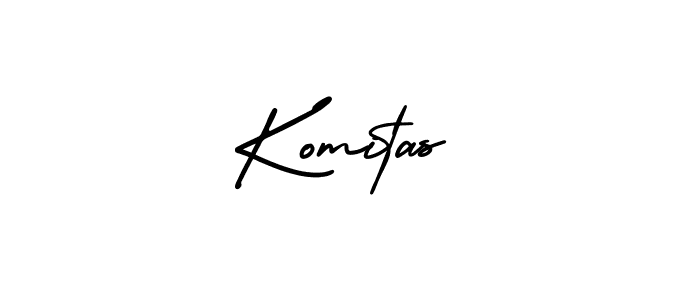 Komitas stylish signature style. Best Handwritten Sign (AmerikaSignatureDemo-Regular) for my name. Handwritten Signature Collection Ideas for my name Komitas. Komitas signature style 3 images and pictures png