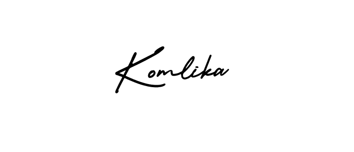 Komlika stylish signature style. Best Handwritten Sign (AmerikaSignatureDemo-Regular) for my name. Handwritten Signature Collection Ideas for my name Komlika. Komlika signature style 3 images and pictures png