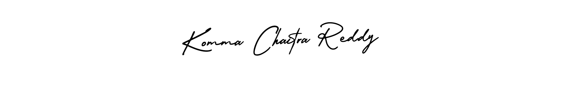 Best and Professional Signature Style for Komma Chaitra Reddy. AmerikaSignatureDemo-Regular Best Signature Style Collection. Komma Chaitra Reddy signature style 3 images and pictures png