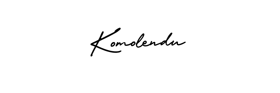 Design your own signature with our free online signature maker. With this signature software, you can create a handwritten (AmerikaSignatureDemo-Regular) signature for name Komolendu. Komolendu signature style 3 images and pictures png