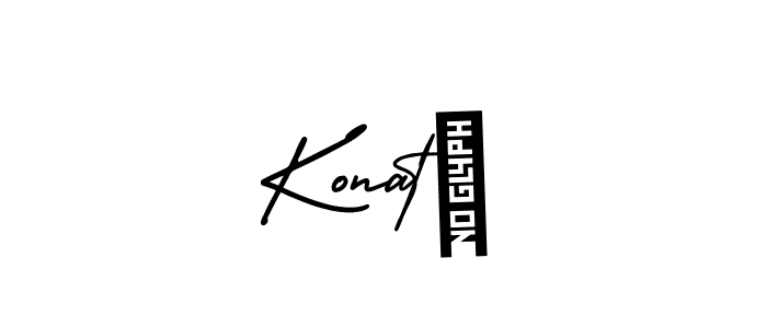 How to make Konaté name signature. Use AmerikaSignatureDemo-Regular style for creating short signs online. This is the latest handwritten sign. Konaté signature style 3 images and pictures png