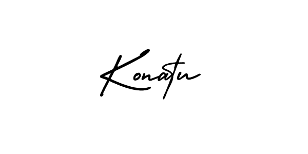 Create a beautiful signature design for name Konatu. With this signature (AmerikaSignatureDemo-Regular) fonts, you can make a handwritten signature for free. Konatu signature style 3 images and pictures png