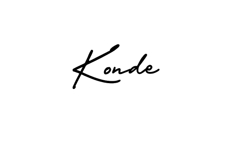 Make a beautiful signature design for name Konde. With this signature (AmerikaSignatureDemo-Regular) style, you can create a handwritten signature for free. Konde signature style 3 images and pictures png