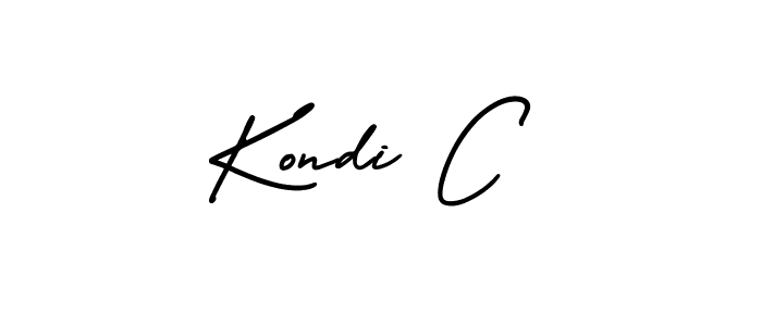 How to make Kondi C signature? AmerikaSignatureDemo-Regular is a professional autograph style. Create handwritten signature for Kondi C name. Kondi C signature style 3 images and pictures png