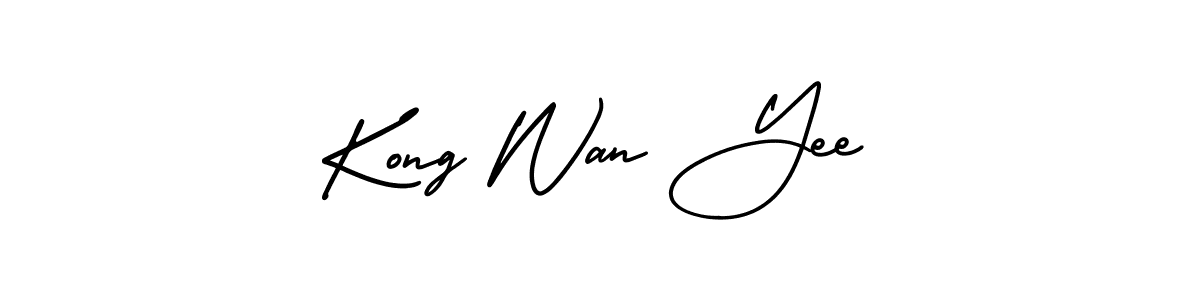 How to make Kong Wan Yee name signature. Use AmerikaSignatureDemo-Regular style for creating short signs online. This is the latest handwritten sign. Kong Wan Yee signature style 3 images and pictures png