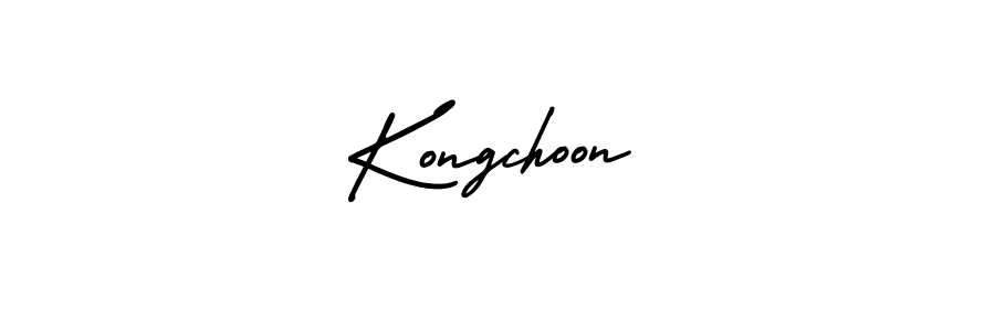 Make a beautiful signature design for name Kongchoon. With this signature (AmerikaSignatureDemo-Regular) style, you can create a handwritten signature for free. Kongchoon signature style 3 images and pictures png