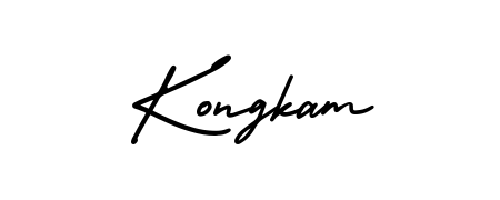 Designed for modern professionals: Kongkam name signature crafted with AmerikaSignatureDemo-Regular script. Ready for digital PDF workflows. Kongkam signature style 3 images and pictures png