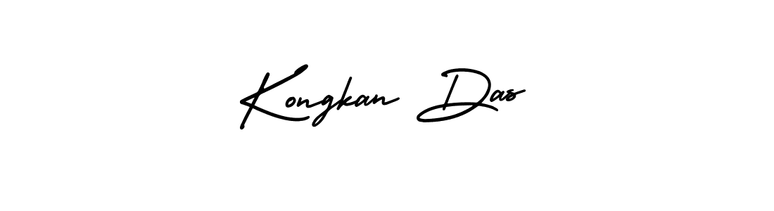 AmerikaSignatureDemo-Regular is a professional signature style that is perfect for those who want to add a touch of class to their signature. It is also a great choice for those who want to make their signature more unique. Get Kongkan Das name to fancy signature for free. Kongkan Das signature style 3 images and pictures png