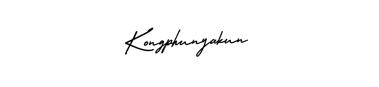 Design your own signature with our free online signature maker. With this signature software, you can create a handwritten (AmerikaSignatureDemo-Regular) signature for name Kongphunyakun. Kongphunyakun signature style 3 images and pictures png