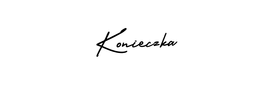 Design your own signature with our free online signature maker. With this signature software, you can create a handwritten (AmerikaSignatureDemo-Regular) signature for name Konieczka. Konieczka signature style 3 images and pictures png