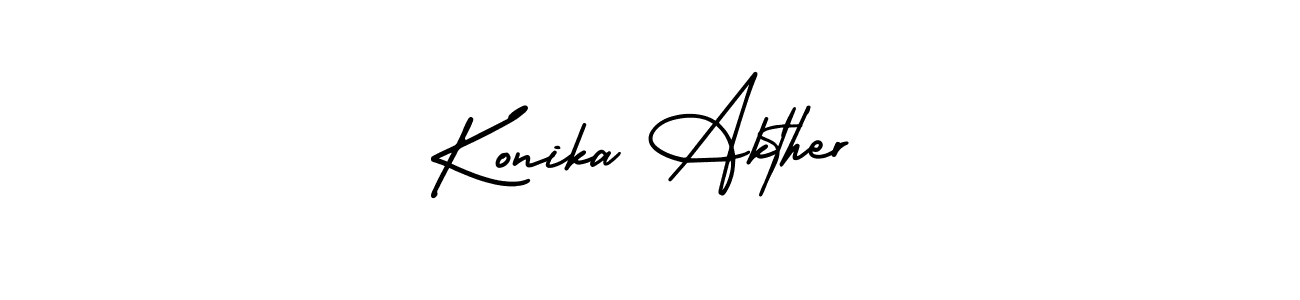 if you are searching for the best signature style for your name Konika Akther. so please give up your signature search. here we have designed multiple signature styles  using AmerikaSignatureDemo-Regular. Konika Akther signature style 3 images and pictures png