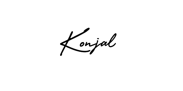 Also You can easily find your signature by using the search form. We will create Konjal name handwritten signature images for you free of cost using AmerikaSignatureDemo-Regular sign style. Konjal signature style 3 images and pictures png