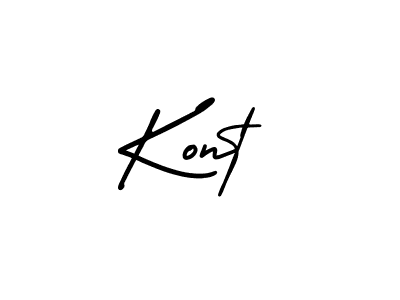 Create a beautiful signature design for name Kont. With this signature (AmerikaSignatureDemo-Regular) fonts, you can make a handwritten signature for free. Kont signature style 3 images and pictures png