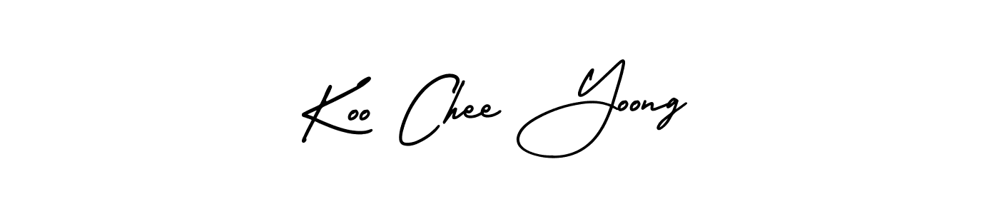 Create a beautiful signature design for name Koo Chee Yoong. With this signature (AmerikaSignatureDemo-Regular) fonts, you can make a handwritten signature for free. Koo Chee Yoong signature style 3 images and pictures png