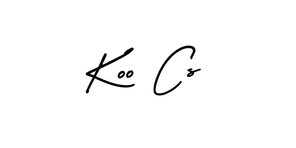 How to make Koo Cs name signature. Use AmerikaSignatureDemo-Regular style for creating short signs online. This is the latest handwritten sign. Koo Cs signature style 3 images and pictures png