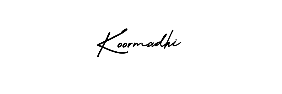 You should practise on your own different ways (AmerikaSignatureDemo-Regular) to write your name (Koormadhi) in signature. don't let someone else do it for you. Koormadhi signature style 3 images and pictures png