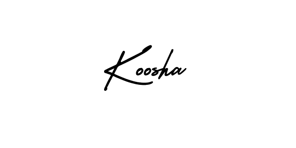 Create a beautiful signature design for name Koosha. With this signature (AmerikaSignatureDemo-Regular) fonts, you can make a handwritten signature for free. Koosha signature style 3 images and pictures png