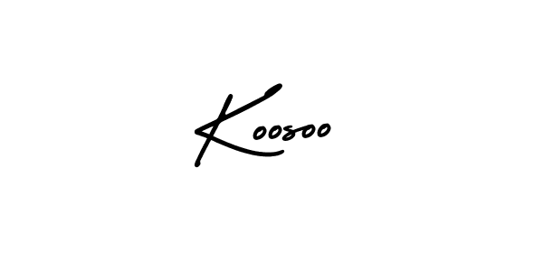 The best way (AmerikaSignatureDemo-Regular) to make a short signature is to pick only two or three words in your name. The name Koosoo include a total of six letters. For converting this name. Koosoo signature style 3 images and pictures png