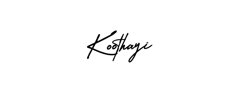 How to make Koothayi name signature. Use AmerikaSignatureDemo-Regular style for creating short signs online. This is the latest handwritten sign. Koothayi signature style 3 images and pictures png