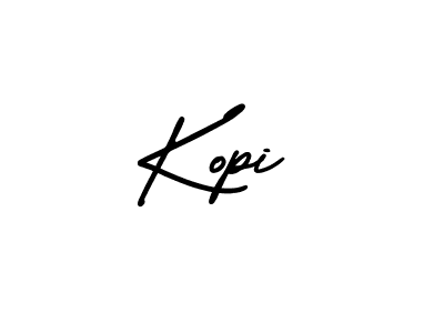 How to make Kopi signature? AmerikaSignatureDemo-Regular is a professional autograph style. Create handwritten signature for Kopi name. Kopi signature style 3 images and pictures png