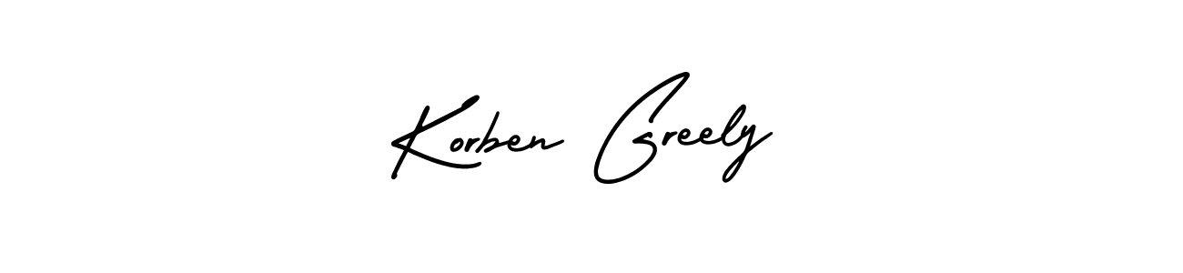 AmerikaSignatureDemo-Regular is a professional signature style that is perfect for those who want to add a touch of class to their signature. It is also a great choice for those who want to make their signature more unique. Get Korben Greely name to fancy signature for free. Korben Greely signature style 3 images and pictures png