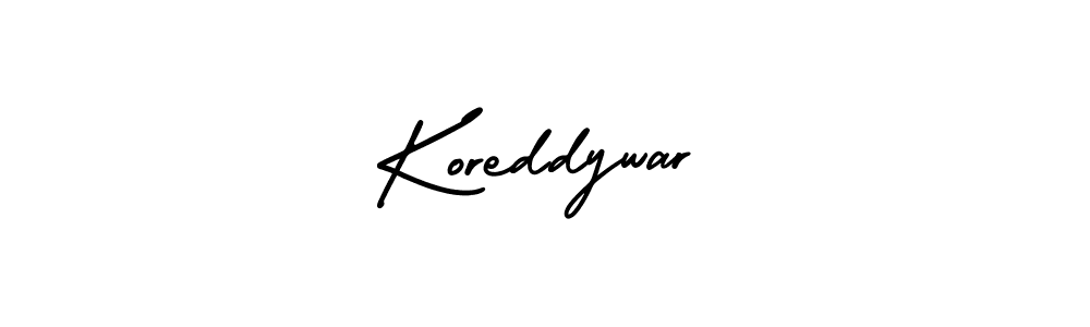 Koreddywar stylish signature style. Best Handwritten Sign (AmerikaSignatureDemo-Regular) for my name. Handwritten Signature Collection Ideas for my name Koreddywar. Koreddywar signature style 3 images and pictures png