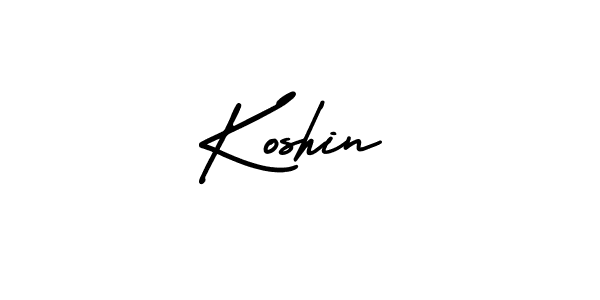 It looks lik you need a new signature style for name Koshin. Design unique handwritten (AmerikaSignatureDemo-Regular) signature with our free signature maker in just a few clicks. Koshin signature style 3 images and pictures png