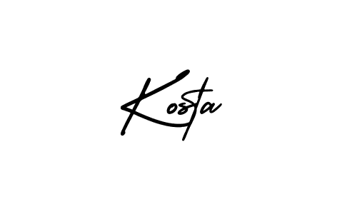 Design your own signature with our free online signature maker. With this signature software, you can create a handwritten (AmerikaSignatureDemo-Regular) signature for name Kosta. Kosta signature style 3 images and pictures png