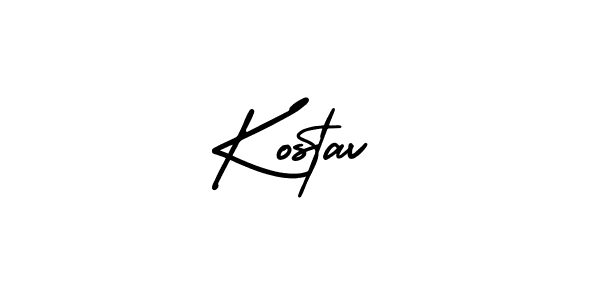 Make a beautiful signature design for name Kostav. With this signature (AmerikaSignatureDemo-Regular) style, you can create a handwritten signature for free. Kostav signature style 3 images and pictures png