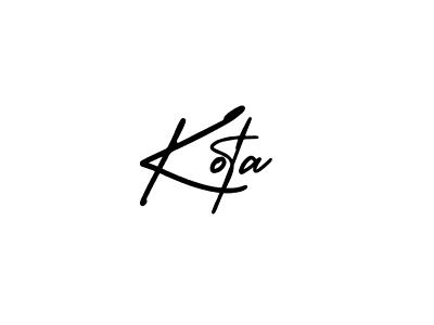 How to make Kota name signature. Use AmerikaSignatureDemo-Regular style for creating short signs online. This is the latest handwritten sign. Kota signature style 3 images and pictures png