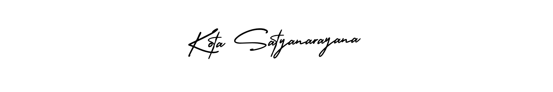 How to make Kota Satyanarayana name signature. Use AmerikaSignatureDemo-Regular style for creating short signs online. This is the latest handwritten sign. Kota Satyanarayana signature style 3 images and pictures png