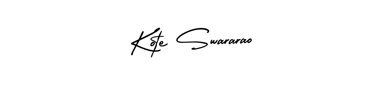 Design your own signature with our free online signature maker. With this signature software, you can create a handwritten (AmerikaSignatureDemo-Regular) signature for name Kote Swararao. Kote Swararao signature style 3 images and pictures png