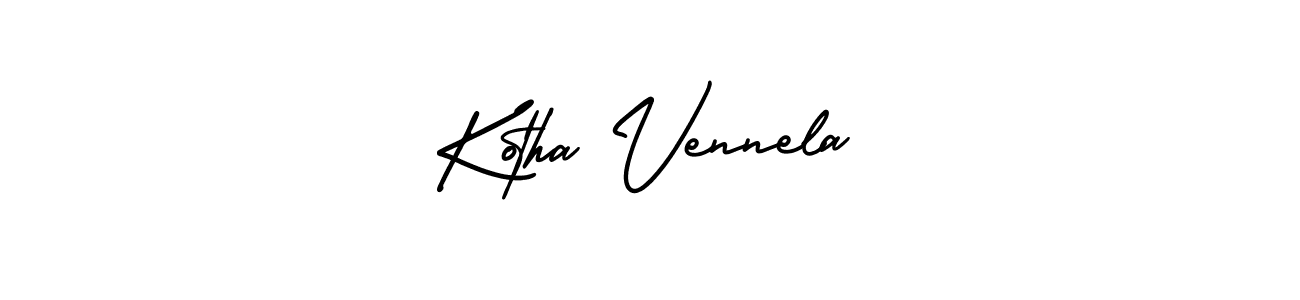 if you are searching for the best signature style for your name Kotha Vennela. so please give up your signature search. here we have designed multiple signature styles  using AmerikaSignatureDemo-Regular. Kotha Vennela signature style 3 images and pictures png